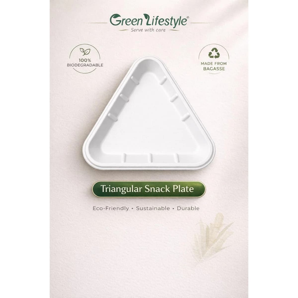 BAGASSE SNACKS PLATE